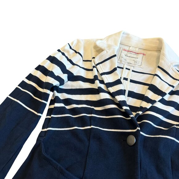 Cartonnier Anthropologie Striped Knit Blazer Jacket Stretch Size Small Women's - Picture 3 of 9